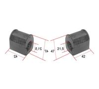 2x CORTECO Supporto Parte Anteriore Stabilizzatore SX Dx per Renault Kangoo KC0