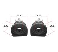 2x CORTECO Supporto Stabilizzatore Posteriore Sinistra Destra per Audi A4 8E2