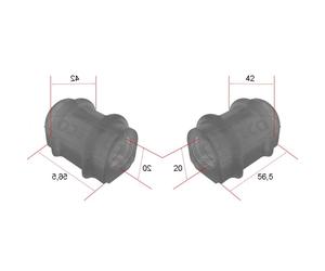 2x CORTECO Supporto Stabilizzatrice Anteriore Sinistra Dx per Peugeot 106, II 1A