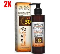 2X CREMA SOLARE PROTETTIVA PROTEZIONE MEDIA SPF 30 UVA-UVB HELLO SUMMER 200ML