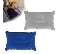 2X Cuscini Gonfiabili regalo di Natale Cuscini da Viaggio Cuscino Cervicale Accessori da Campeggio Cuscini Gonfiabili per Dormire per Auto Treni Aereo Spiaggia Viaggio e Campeggio, 34cm x 22 cm