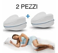 2x Cuscini Memory Foam Supporto Ortopedico per Dormire Gambe e Schiena