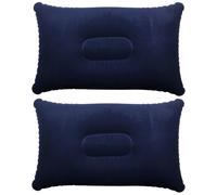 2X Cuscino Gonfiabile Da Viaggio Cuscino Per Collo Accessori Campeggio Spiaggia