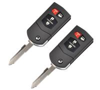 2x Custodia per Chiave Pieghevole HQRP con 4 Pulsanti per Mazda 3 5 6 03-13