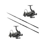 2x DAIWA Black Widow Tele Karpfencombo 3,90m/3,5lbs + Mulinello Corsa Libera
