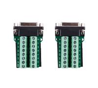 2X Db15 D-Sub VGA 15Pin Femmina Adattatore Jack Terminale Breakout Pcb Board