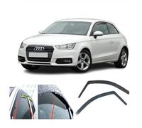 2x Deflettori D'Aria Compatibile con Audi A1 S1 2010 - 2018 MK1 3 Porte Tipo 8X Antiturbo Per Auto Vetro Acrilico Anti Vento Guardia di Pioggia Sole Neve Qualità premium PMMA
