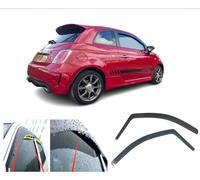 2X Deflettori d'Aria Compatibile con Fiat o Abarth 500 Coupe 500C Cabrio 2007 2008 2009 2010 2011 2012 2013 2014 2015 2016 2017 2018 2019 2020 2021