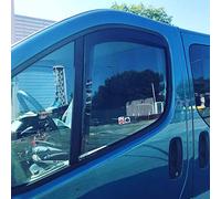 2X Deflettori d'Aria Renault Trafic (Tipo X83) 2001-2014 MK2 Opel Vivaro Nissan Primastar in-Channel Antiturbo per Auto Vetro Acrilico Anti Vento Guardia di Pioggia Sole Neve