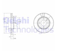 2x DELPHI BG2109 Disco freno Anteriore per VW Polo Hatchback (6N1) POLO (6N2)