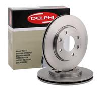 2x DELPHI BG2444 Disco freno Anteriore adatto per PEUGEOT 206 Schrägheck (2A/C)