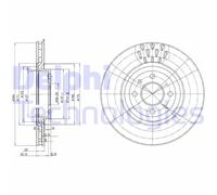 2x DELPHI BG2617 Disco freno per FIAT 500 (312) PANDA (169) Doblo Cargo (223)