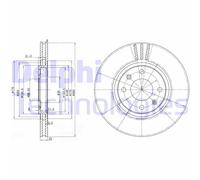 2x DELPHI BG2690 Disco freno Anteriore adatto per PEUGEOT 405 II (4B) 283mm