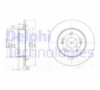 DELPHI BG2698 Disco freno