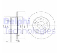 2x DELPHI BG2746 Disco freno Posteriore per VW PASSAT (3B3) PASSAT Variant (3B6)