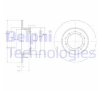 2x DELPHI BG2799 Disco freno Posteriore per LAND ROVER Defender SUV (L316) 291mm