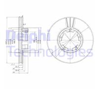 2x DELPHI BG3245 Disco freno Anteriore per NISSAN 263mm