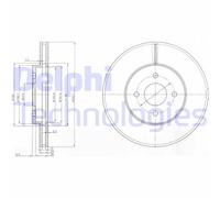 2x DELPHI BG3742 Disco freno Anteriore per FORD FOCUS (DAW, DBW) 300mm