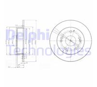2x DELPHI BG3746 Disco freno Posteriore per HONDA CIVIC VII Coupé (EM2) 260mm