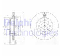 2x DELPHI BG3839 Disco freno Anteriore per FORD KA (RU8) per FIAT 500 (312)