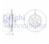 2x DELPHI BG4056C Disco freno Anteriore per FORD FOCUS III Kuga Mk2 (DM2) 320mm