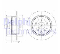 DELPHI BG4108C Disco freno