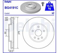 2x DELPHI BG4191C Disco freno Anteriore per OPEL ASTRA J Astra J GTC (P10) 276mm
