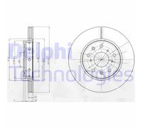 2x DELPHI BG4208 Disco freno Anteriore per SUZUKI SWIFT III (MZ, EZ) 276mm