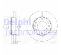 2x DELPHI BG4296 Disco freno Anteriore per HYUNDAI H-1 Cargo (TQ) 300mm