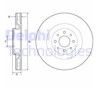 2x DELPHI BG4566C Disco freno Anteriore per CHRYSLER Delta Hatchback 305mm