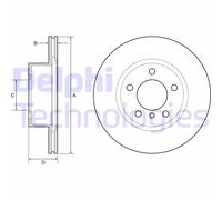 2x DELPHI BG4645C Disco freno Anteriore per BMW 1 Hatchback (F20) 300mm
