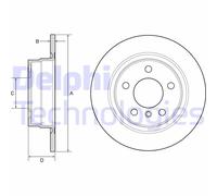 2x DELPHI BG4649C Disco freno Posteriore per BMW 1 Hatchback (F20) 290mm