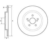 2x DELPHI BG4650C Disco freno Posteriore per TOYOTA Urban Cruiser (P1) 279mm