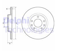 2x DELPHI BG4661C Disco freno per OPEL GRANDLAND X (A18) Astra L Sports Tourer