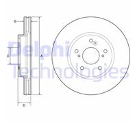 2x DELPHI BG4785C Disco freno Anteriore per HONDA HR-V (RU) Accord IX Sedan (CR)