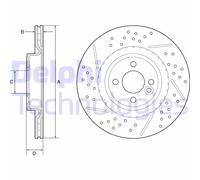 2x DELPHI BG4789C Disco freno Anteriore per MINI Schrägheck (R56) Clubman (R55)