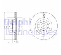 2x DELPHI BG9109C Disco freno Anteriore per VW TIGUAN (AD1) Passat Sedan (362)