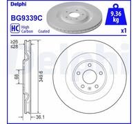 2x DELPHI BG9339C Disco freno Posteriore per VW Touareg (CR7) per AUDI Q7 (4MB)