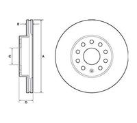 2x DELPHI Disco freno Anteriore Ø276mm Altezza: 49,6mm Spessore: 24mm ventilato BG4701C