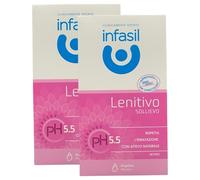 2x Detergente Intimo LENITIVO SOLLIEVO, Rispetta L'Idratazione Con Attivo Naturale, pH 5.5. Deterge Delicatamente e Aiuta Ad Alleviare La Sensazione Di Fastidio Dovuto Alla Secchezza Intima 200ml