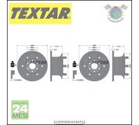 2x Dischi freno Textar Anteriore per ALFA ROMEO AR IVECO DAILY II I
