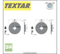 2x Dischi freno Textar Anteriore per BMW 3 E30 324 318 316
