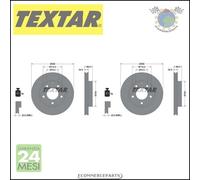 2x Dischi freno Textar Anteriore per FORD USA PROBE MAZDA PREMACY XEDOS MX-6 62