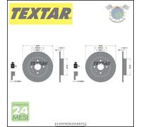 2x Dischi freno Textar Posteriore per MAZDA MX-5 MX-3 323