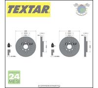 2x Dischi freno Textar PRO Anteriore per CHEVROLET AVEO
