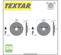 2x Dischi freno Textar PRO+ Anteriore per CHRYSLER PT CRUISER
