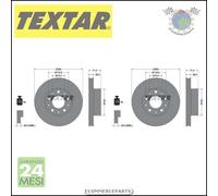 2x Dischi freno Textar PRO Anteriore per CITROEN JUMPER FIAT DUCATO OPEL MOV #fz