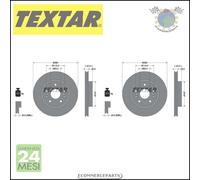 2x Dischi freno Textar PRO Anteriore per SUZUKI S-CROSS VITARA SX4