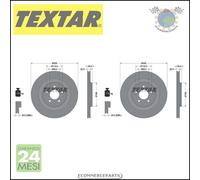 2x Dischi freno Textar PRO Posteriore per AUDI Q5 A5 A4
