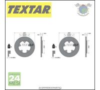 2x Dischi freno Textar PRO Posteriore per FORD TRANSIT #fv